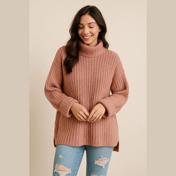 Old Navy Sweaters - NWOT Old Navy Tunic Length Pink Sweater Small oversized